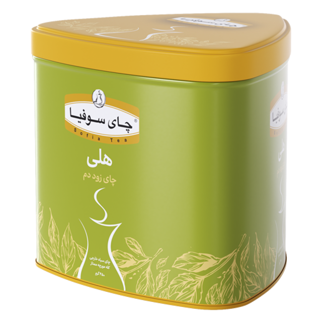 چای سوفیا کله مورچه ای قوطی فلزی سه گوش